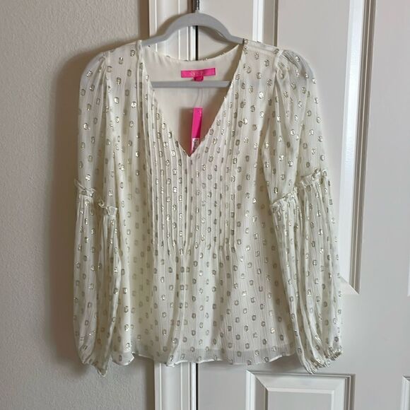 NWT Lilly Pulitzer Cleme Top - Picture 2 of 3